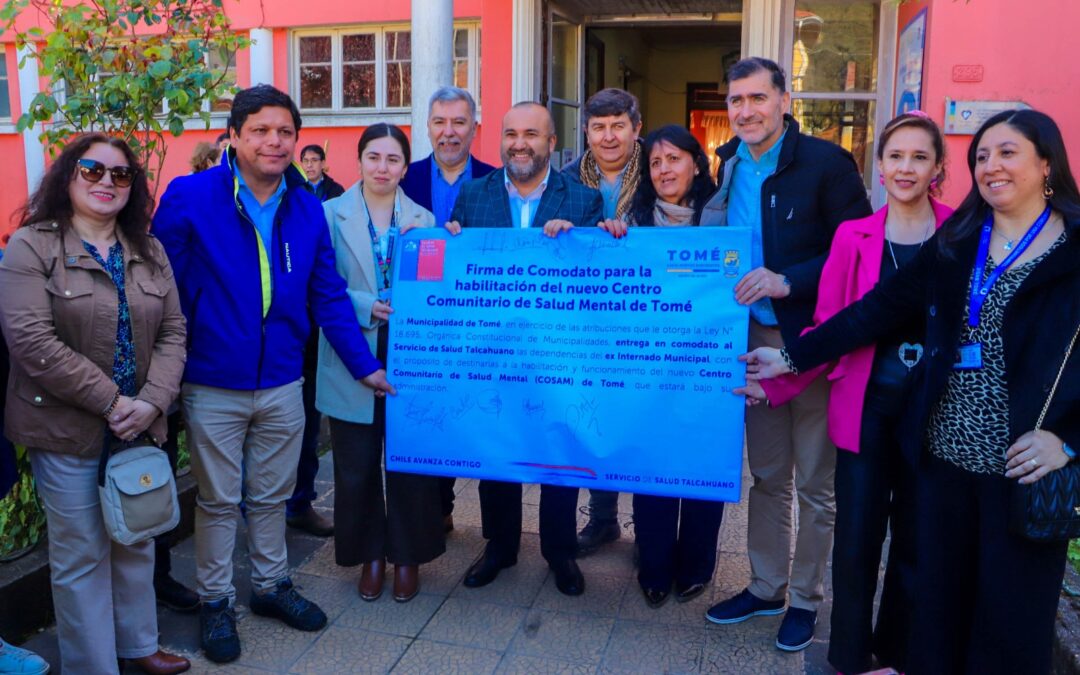 Municipalidad de Tomé y Servicio de Salud Talcahuano firman comodato para nuevo Centro Comunitario de Salud Mental